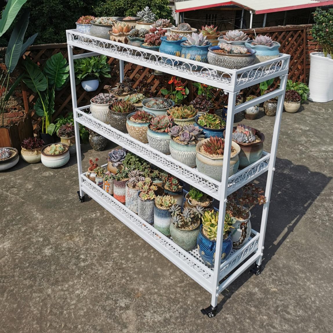 英国プランターラック1対 Amazon.co.jp: [GZGZ] ガーデンラック 棚 80*40*80 プランター台